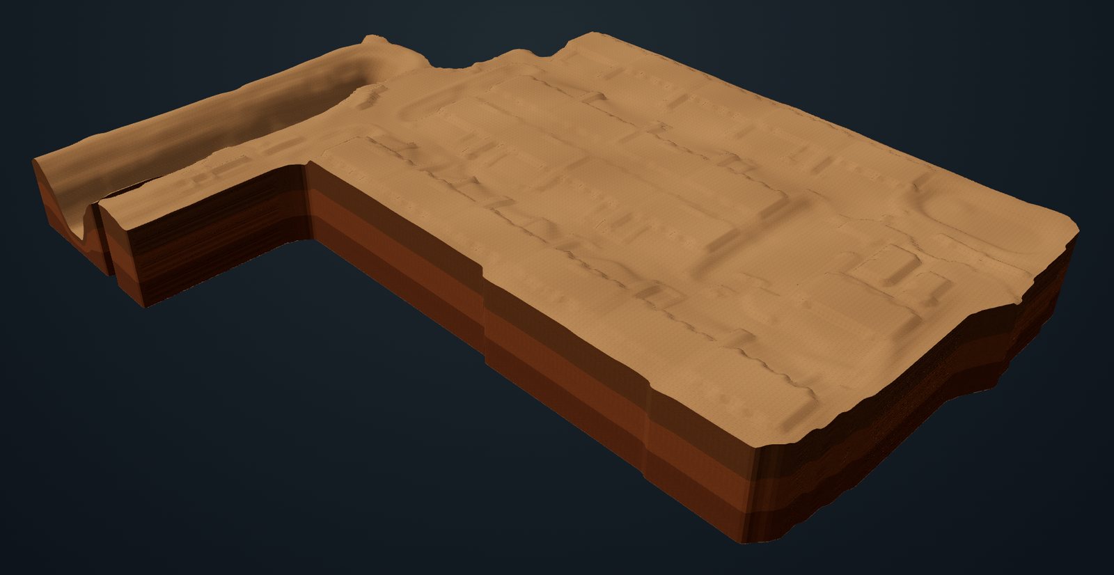 3D model of the finished subgrade
